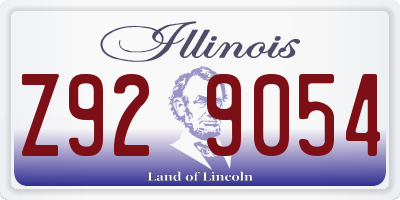 IL license plate Z929054