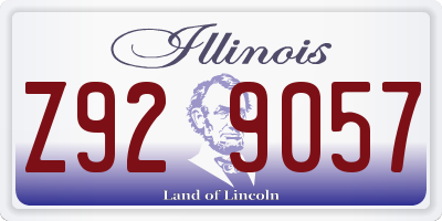 IL license plate Z929057