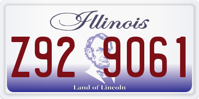IL license plate Z929061