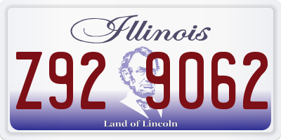 IL license plate Z929062