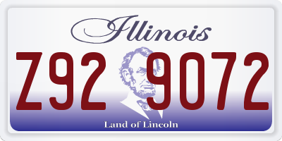 IL license plate Z929072