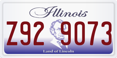 IL license plate Z929073
