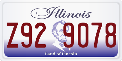 IL license plate Z929078