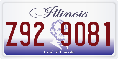 IL license plate Z929081