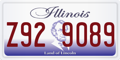 IL license plate Z929089