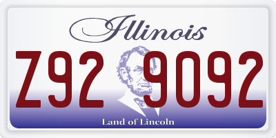 IL license plate Z929092