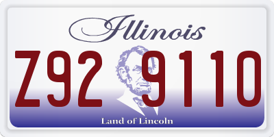 IL license plate Z929110