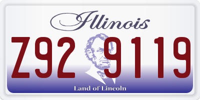 IL license plate Z929119