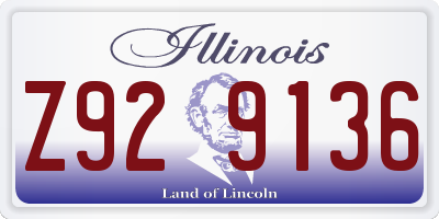 IL license plate Z929136