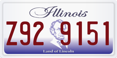 IL license plate Z929151