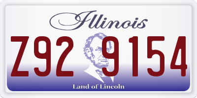 IL license plate Z929154