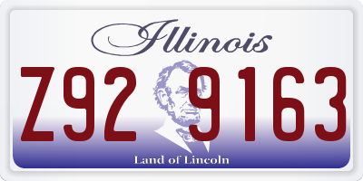 IL license plate Z929163