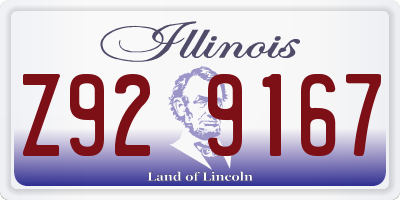IL license plate Z929167