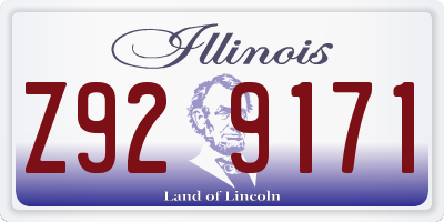 IL license plate Z929171