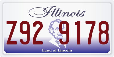 IL license plate Z929178