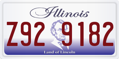 IL license plate Z929182