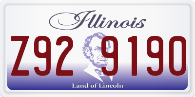 IL license plate Z929190