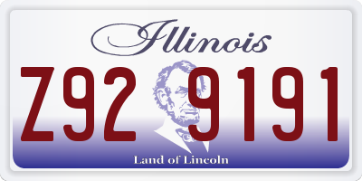 IL license plate Z929191