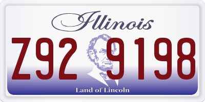IL license plate Z929198