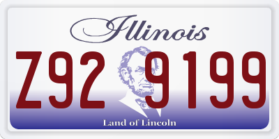 IL license plate Z929199