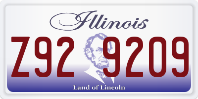 IL license plate Z929209