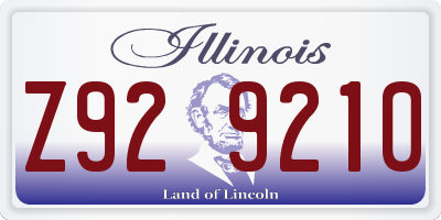 IL license plate Z929210