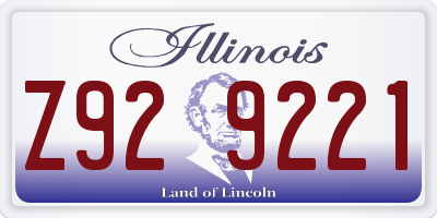 IL license plate Z929221