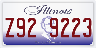 IL license plate Z929223
