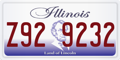 IL license plate Z929232