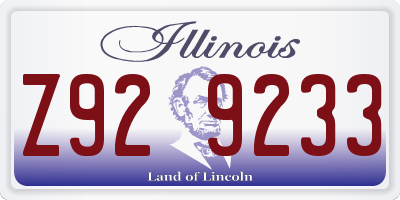 IL license plate Z929233