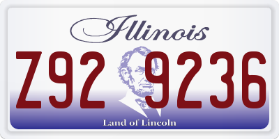 IL license plate Z929236