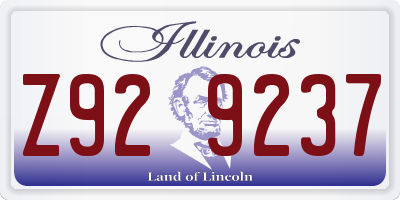 IL license plate Z929237
