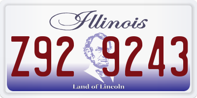 IL license plate Z929243
