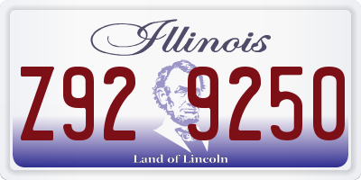 IL license plate Z929250