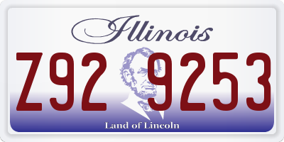 IL license plate Z929253