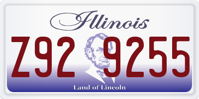 IL license plate Z929255
