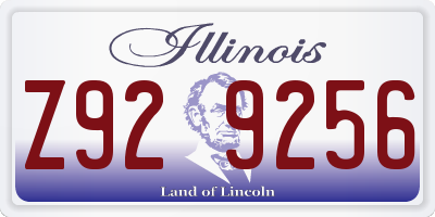 IL license plate Z929256