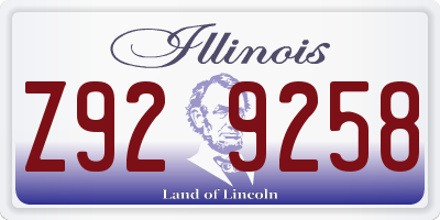 IL license plate Z929258
