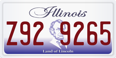 IL license plate Z929265