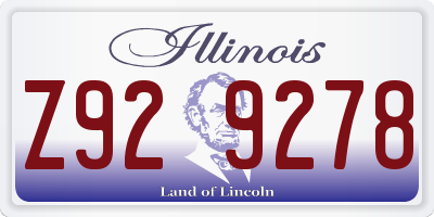 IL license plate Z929278