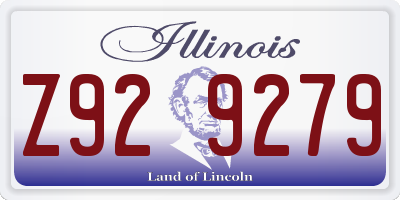 IL license plate Z929279