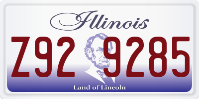 IL license plate Z929285