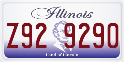 IL license plate Z929290