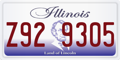 IL license plate Z929305