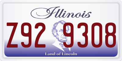 IL license plate Z929308