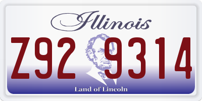 IL license plate Z929314