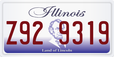 IL license plate Z929319