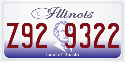 IL license plate Z929322