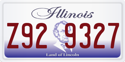 IL license plate Z929327
