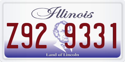 IL license plate Z929331